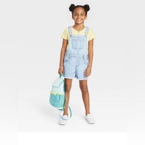 Girls' Jean Shortalls - Cat & Jack™ Light Wash